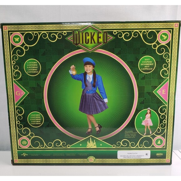 WICKED Shiz University Uniform Costume Hat Lantern Light Up Girls 4-6X Dress Up - Picture 13 of 16